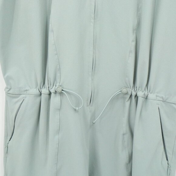 Lululemon Stretch Rib Pocketed Shorts Romper Jumper 6 in Silver Blue Green - Picture 7 of 10